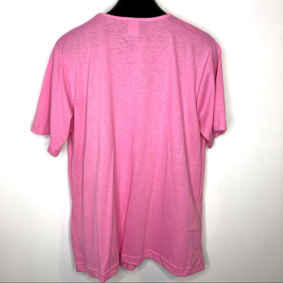 BARBIECORE VINTAGE Made in USA Pink Oversized Medium Large Tee Bead Embroidered - Picture 6 of 9